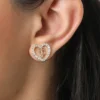 Gold-Tone Pava Heart Necklace & Stud Earrings Set Gold-Tone Pava Heart Necklace & Stud Earrings Set