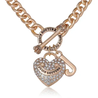 Heart and Juicy Toggle Charm Necklace