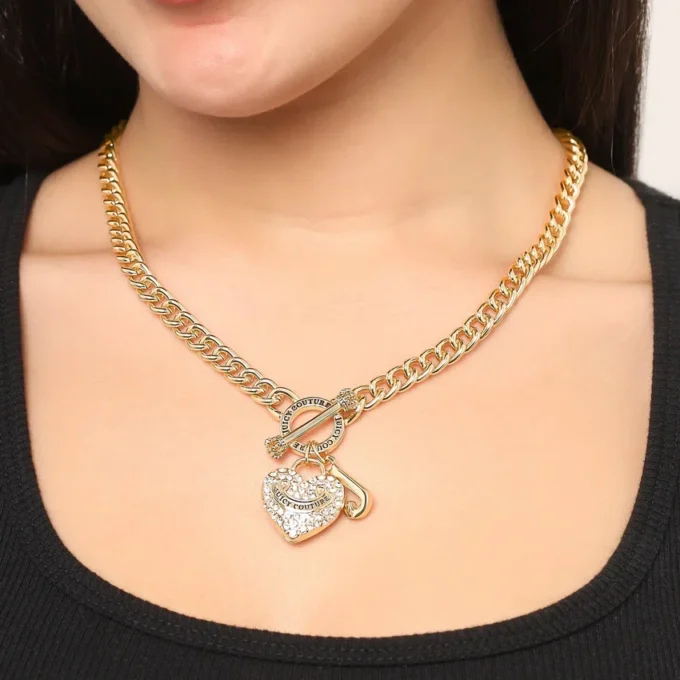 Heart and Juicy Toggle Charm Necklace Heart and Juicy Toggle Charm Necklace