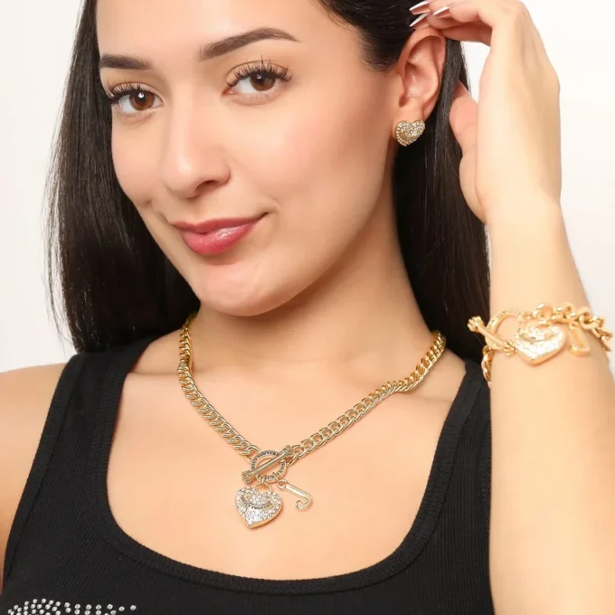 Heart and Juicy Toggle Charm Necklace Heart and Juicy Toggle Charm Necklace