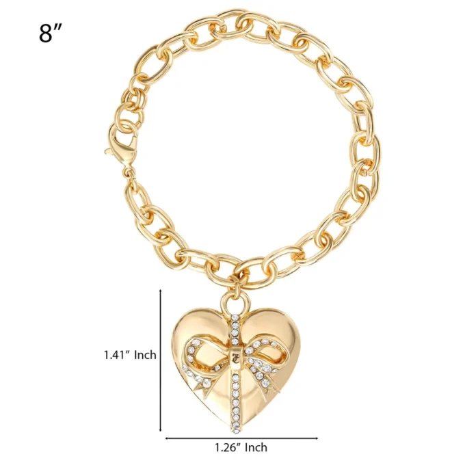 Heart Bow Drop Bracelet Heart Bow Drop Bracelet