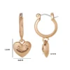Heart Charm Hoop Earrings Heart Charm Hoop Earrings