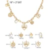 Heart Juicy Logo Charm Necklace Heart Juicy Logo Charm Necklace