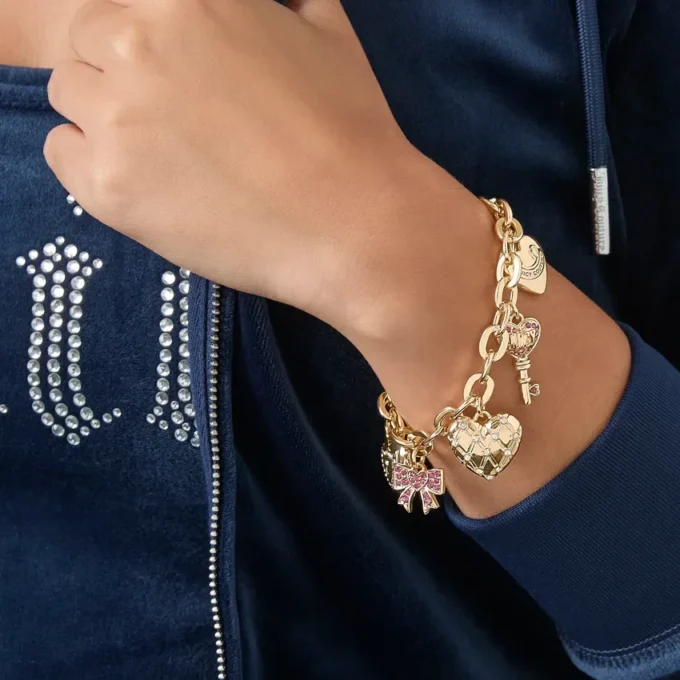 Heart & Key Charm Bracelet Heart & Key Charm Bracelet