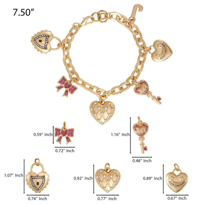 Heart & Key Charm Bracelet Heart & Key Charm Bracelet