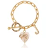 Heart Stone & J Charm Bracelet Heart Stone & J Charm Bracelet