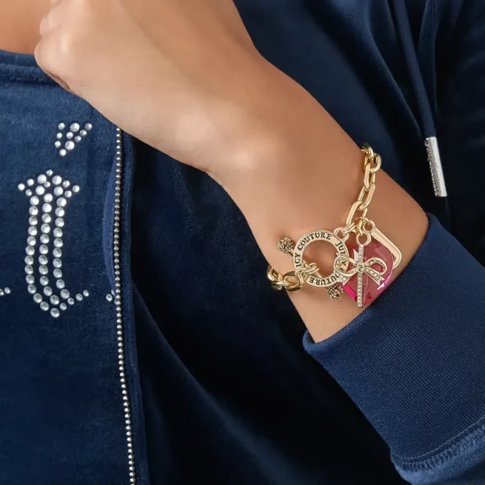 Heart Stone & J Charm Bracelet Heart Stone & J Charm Bracelet