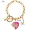 Heart Stone & J Charm Bracelet Heart Stone & J Charm Bracelet