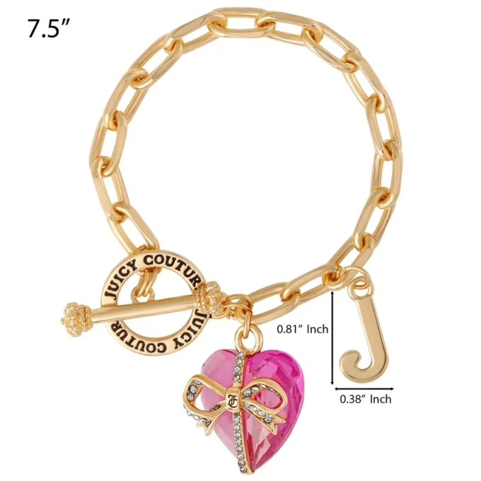 Heart Stone & J Charm Bracelet Heart Stone & J Charm Bracelet
