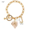 Heart Stone & J Charm Bracelet Heart Stone & J Charm Bracelet