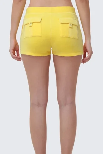Heritage Cotton Velour Embroidered Shorts Heritage Cotton Velour Embroidered Shorts