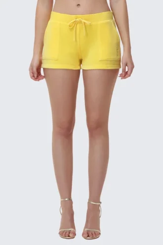 Heritage Cotton Velour Embroidered Shorts Heritage Cotton Velour Embroidered Shorts