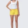 Heritage Cotton Velour Embroidered Shorts Heritage Cotton Velour Embroidered Shorts