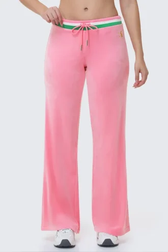 Heritage Stripe Bling Velour Track Pants