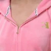 Heritage Stripe Bling Velour Zip Hoodie Heritage Stripe Bling Velour Zip Hoodie