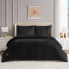 Jenny Velour Striped Jacquard Comforter Set Jenny Velour Striped Jacquard Comforter Set