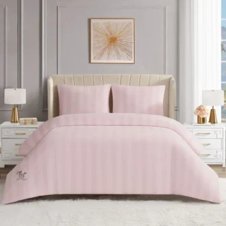 Jenny Velour Striped Jacquard Comforter Set