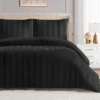 Jenny Velour Striped Jacquard Comforter Set Jenny Velour Striped Jacquard Comforter Set