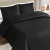 Jenny Velour Striped Jacquard Duvet Set