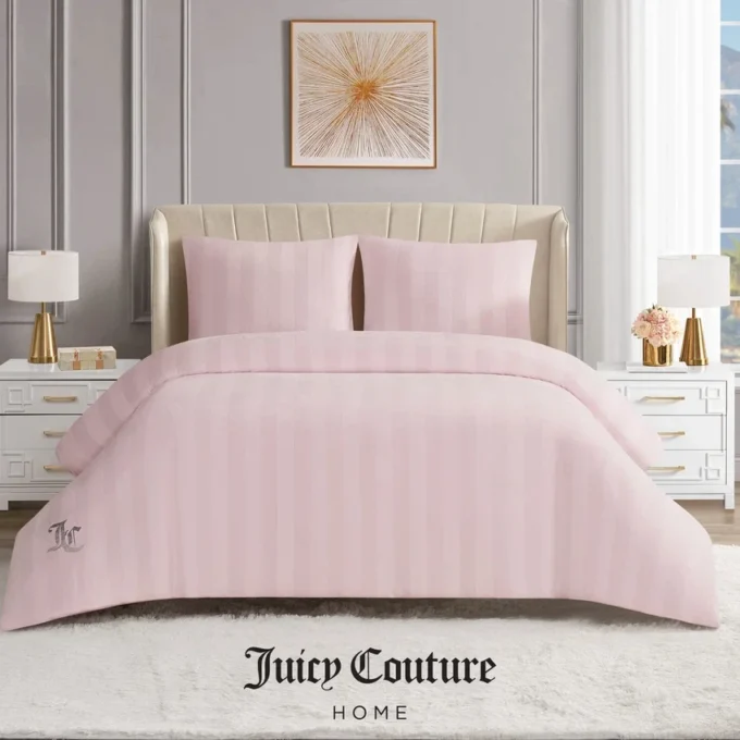 Jenny Velour Striped Jacquard Comforter Set Jenny Velour Striped Jacquard Comforter Set