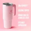 Jetsetter Hydration Stainless Steel Tumbler with Handle, Straw & Topper with Neoprene Crossbody Pouch Jetsetter Hydration Stainless Steel Tumbler with Handle, Straw & Topper with Neoprene Crossbody Pouch