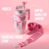 Jetsetter Hydration Stainless Steel Tumbler with Handle, Straw & Topper with Neoprene Crossbody Pouch Jetsetter Hydration Stainless Steel Tumbler with Handle, Straw & Topper with Neoprene Crossbody Pouch