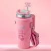 Jetsetter Hydration Stainless Steel Tumbler with Handle, Straw & Topper with Velour Crossbody Pouch Jetsetter Hydration Stainless Steel Tumbler with Handle, Straw & Topper with Velour Crossbody Pouch