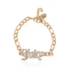 Juicy Script Crystal Chain Bracelet Juicy Script Crystal Chain Bracelet