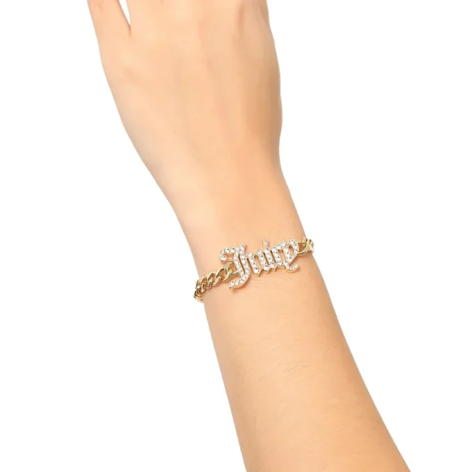 Juicy Script Crystal Chain Bracelet Juicy Script Crystal Chain Bracelet