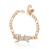 Juicy Script Crystal Chain Bracelet Juicy Script Crystal Chain Bracelet