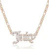 Juicy Script Crystal Chain Necklace Juicy Script Crystal Chain Necklace
