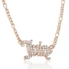 Juicy Script Crystal Chain Necklace Juicy Script Crystal Chain Necklace