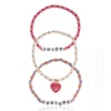 Kids Choose Juicy Heart Charm 3 Piece Beaded Bracelet Set Kids Choose Juicy Heart Charm 3 Piece Beaded Bracelet Set