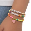 Kids Choose Juicy Heart Charm 3 Piece Stretch Beaded Bracelet Set Kids Choose Juicy Heart Charm 3 Piece Stretch Beaded Bracelet Set