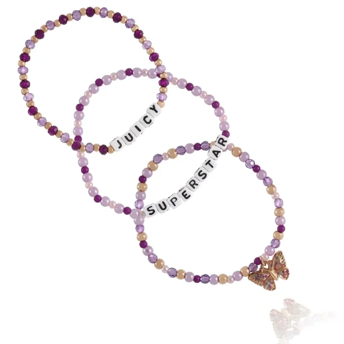 Kids Choose Juicy Superstar 3 Piece Stretch Beaded Bracelet Set Kids Choose Juicy Superstar 3 Piece Stretch Beaded Bracelet Set
