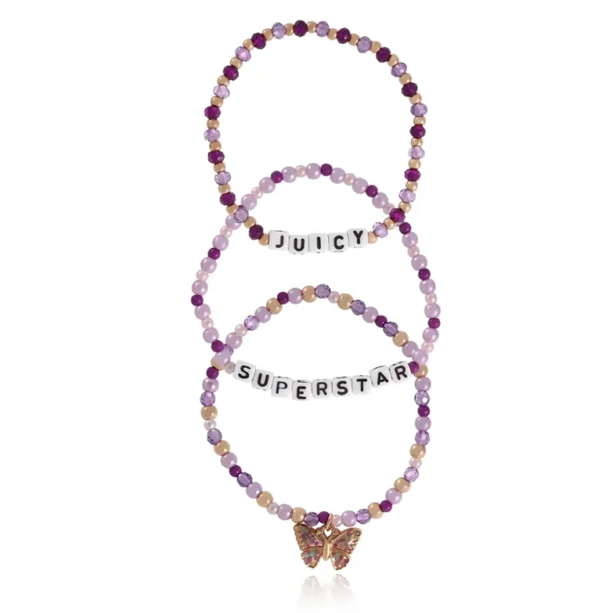 Kids Choose Juicy Superstar 3 Piece Stretch Beaded Bracelet Set Kids Choose Juicy Superstar 3 Piece Stretch Beaded Bracelet Set