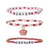 Kids Crown Charm 3 Piece Stretch Beaded Bracelet Set Kids Crown Charm 3 Piece Stretch Beaded Bracelet Set