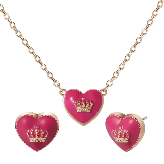Kids Crown Logo Heart Pendant Necklace Kids Crown Logo Heart Pendant Necklace