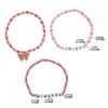 Kids Juicy Pink Butterfly Beaded Bracelet Set Kids Juicy Pink Butterfly Beaded Bracelet Set