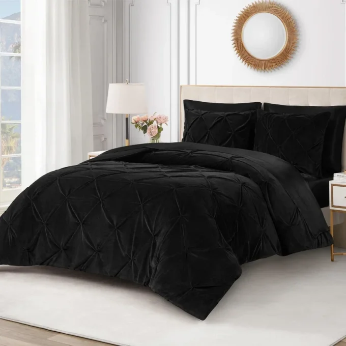 Kiss Pleat Micromink Comforter Set Kiss Pleat Micromink Comforter Set