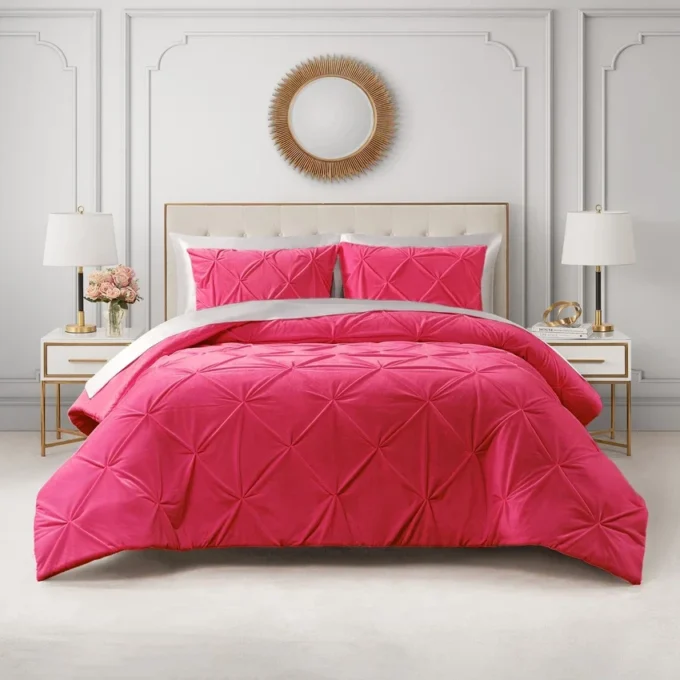 Kiss Pleat Micromink Comforter Set Kiss Pleat Micromink Comforter Set