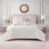 Kiss Pleat Micromink Comforter Set with Decorative Pillows