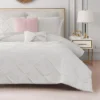 Kiss Pleat Micromink Comforter Set with Decorative Pillows