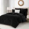 Kiss Pleat Micromink Comforter Set with Decorative Pillows