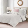 Kiss Pleat Micromink Comforter Set with Decorative Pillows
