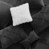 Kiss Pleat Micromink Comforter Set with Decorative Pillows