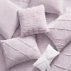 Kiss Pleat Micromink Comforter Set with Decorative Pillows