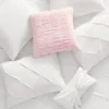 Kiss Pleat Micromink Comforter Set with Decorative Pillows