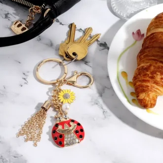 Ladybug Keychain Bag Charm