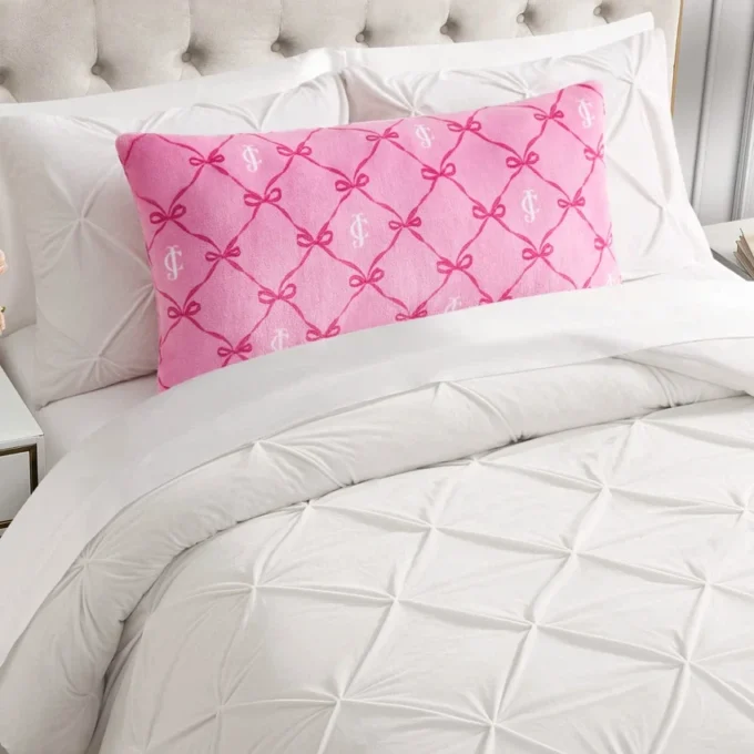 Lattice Print Plush Body Pillow